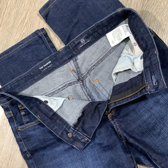 AG ADRIANO GOLDSCMIED “The Harper” Essential Straight DarkWash Straight Jeans - Picture 10 of 12